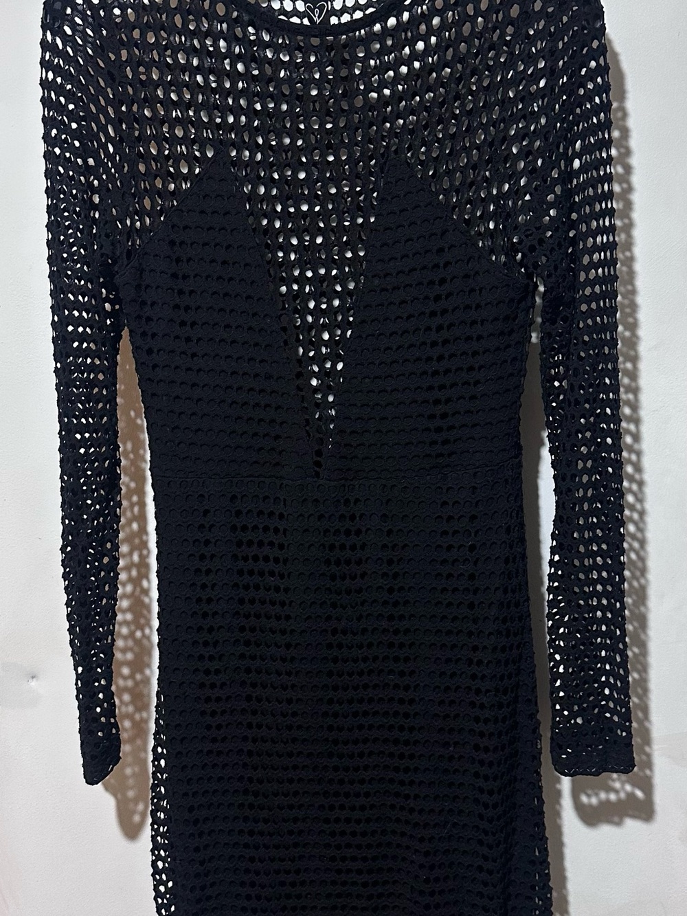 Windsor Black Crochet Midi Dress